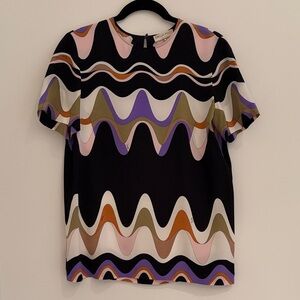 Emilio Pucci 100% Silk Multi-Colored Top. Size USA 8. IT 38.